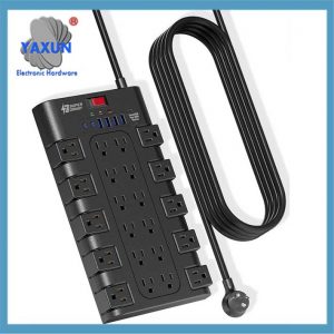 10ft surge protector, charging station 22 outlets with 45W Type-C fast charging USB ports, 4 USB-A, 2 يو اس بي سي, 2100J, 15A/1875W