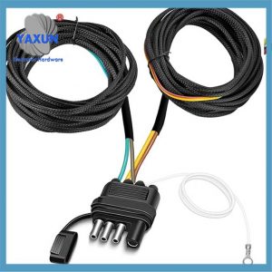 4 Pin 5 Wire Trailer Wiring Harness 26FT with Jacketed Cable，Wishbond Trailer Light Wire Kit