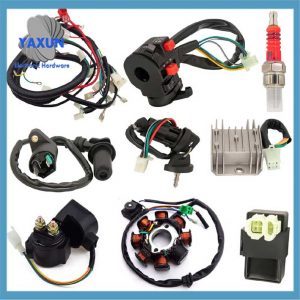 Complete Electric Wiring Harness Kit ATV Wire for GY6 150cc 125cc Scooter Moped 4-Stroke Engine with CDI Stator Regulator Ignition Switch Solenoid Relay