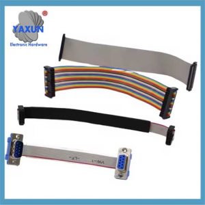 Custom Copper Cable Assembly IDC Connector 20p 30p 40p 2.0 2.54mm pitch rainbow flexible flat