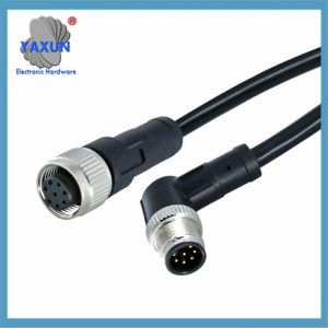 IP68 Female Male M12 Waterproof Connector 22AWG 24AWG 26AWG M12 Cable Connector