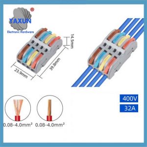 Plastic Lever Nut Wire Connectors, Compact Inline Splicing, No Battery Required