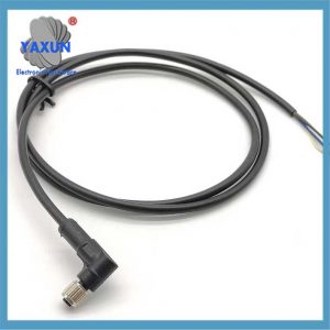 Right Angle M5 Connector Waterproof IP67 Circular M5 4Pin Female Plug Waterproof Non-Shield with 75CM 26AWG Wire