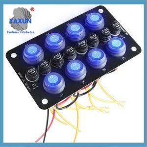 Waterproof Car Multi Toggle Switch Combination Control Panel 8 Gang LED Light